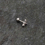 16G 1/4 Aurora Gem Ornate Dragonfly Cartilage Tragus Earring