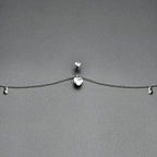 Clear Gem Double Heart Double Mount Belly Ring Belly Chain
