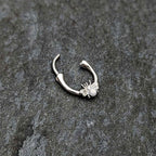 16G 5/16 White Faux Opal Ultra Fly Cartilage Clicker