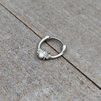 16G 5/16 White Faux Opal Ultra Fly Cartilage Clicker