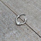 16G 5/16 White Faux Opal Ultra Fly Cartilage Clicker
