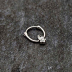 16G 5/16 Clear Gem Deco Oval Cartilage Clicker