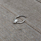 16G 5/16 White Faux Opal Deco Oval Cartilage Clicker