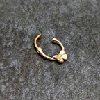 16G 5/16 Gold Tone Simple Textured Butterfly Cartilage Clicker