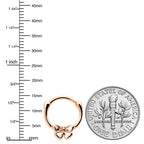 16G 5/16 Rose Gold Tone Simple Textured Butterfly Cartilage Clicker