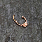 16G 5/16 Rose Gold Tone Simple Textured Butterfly Cartilage Clicker