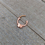 16G 5/16 Rose Gold Tone Simple Textured Butterfly Cartilage Clicker