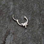 16G 5/16 Clear Gem Simple Style Dragonfly Cartilage Clicker
