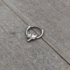 16G 5/16 Clear Gem Simple Style Dragonfly Cartilage Clicker