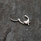16G 5/16 White Faux Opal Simple Style Dragonfly Cartilage Clicker