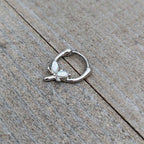 16G 5/16 White Faux Opal Simple Style Dragonfly Cartilage Clicker