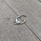 16G 5/16 White Faux Opal Simple Style Dragonfly Cartilage Clicker