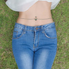 Rainbow Gem Butterfly Beauties Double Mount Belly Ring Belly Chain