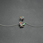 Rainbow Gem Butterfly Beauties Double Mount Belly Ring Belly Chain