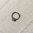 16G 3/8 Black Textured Simple Butterfly Cartilage Clicker