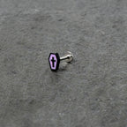 16G 5/16 Creepy Coffin Lt Purple Glow in Dark Labret Monroe Tragus
