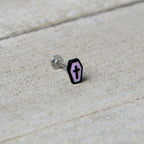 16G 5/16 Creepy Coffin Lt Purple Glow in Dark Labret Monroe Tragus
