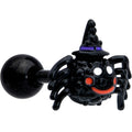 16G 1/4 Black Halloween Witchy Smiling Spider Cartilage Earring