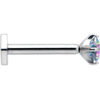 16G 5/16 Vitrail CZ Gem ASTM F-136 Implant Grade Titanium Hex End Labret Tragus