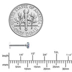 16G 5/16 Vitrail CZ Gem ASTM F-136 Implant Grade Titanium Hex End Labret Tragus