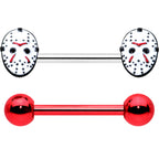 Officially Licensed Halloween Jason Mask Friday the 13th Nipple Ring Set