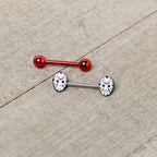 Officially Licensed Halloween Jason Mask Friday the 13th Nipple Ring Set