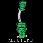 Frankenstein Head Green Glow in the Dark Double Mount Belly Ring