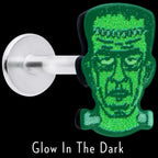 16G 5/16 Frankenstein Head Green Glow in the Dark Labret Tragus