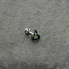 16G 1/4 Good Witch Hat Glow in the Dark Cartilage Tragus Earring