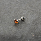 16G 5/16 Acorn Face Brown Autumn Cartilage Tragus Earring