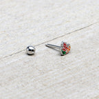 16G 5/16 Autumn Tricolor Maple Leaf Cartilage Tragus Earring