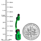 Green Poison Bottle Glow in the Dark Halloween Double Mount Belly Ring