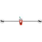 14G Sweet Pumpkin Frappe Thanksgiving Industrial Barbell 38mm