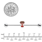 14G Sweet Pumpkin Latte Thanksgiving Industrial Barbell 38mm