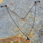 14G 9/16 Black Witchy Pumpkin Halloween Double Nipple Chain