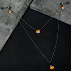 14G 9/16 Black Witchy Pumpkin Halloween Double Nipple Chain