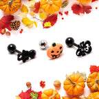 16G 1/4 Clear Gem Black Scorpion Pumpkin Cartilage Earring Set of 3
