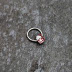 16G 3/8 Sweet Hot Cocoa Marshmallow Mug Hinged Segment Ring