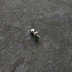 16G 1/4 Happy Christmas Tree Hat Cartilage Tragus Earring
