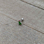 16G 1/4 Happy Christmas Tree Hat Cartilage Tragus Earring