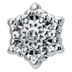 16G 1/4 Clear Gem Filigree Epic Snowflake Cartilage Tragus Earring