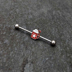 14G Sweet Hot Cocoa Marshmallow Holiday Industrial Barbell 38mm