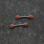 14G 9/16 Cute Colorful Turkeys Barbell Nipple Ring Set