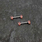 14G 9/16 Sweet Pumpkin Latte Autumn Barbell Nipple Ring Set