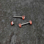 14G 9/16 Sweet Pumpkin Latte Autumn Barbell Nipple Ring Set