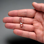Sweet Red Hot Cocoa Marshmallow Holiday Double Mount Belly Ring