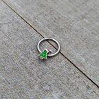 16G 3/8 Happy Christmas Tree Holiday Hat Hinged Segment Ring