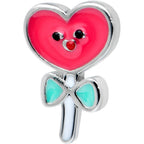16G 5/16 Sweet Happy Heart Lollipop Labret Monroe Tragus