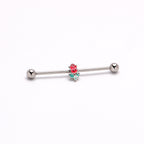 14G Sweet Happy Rose Flower Industrial Barbell 38mm