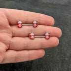 14G 9/16 Sweet Hot Cocoa Holiday Barbell Holiday Nipple Ring Set